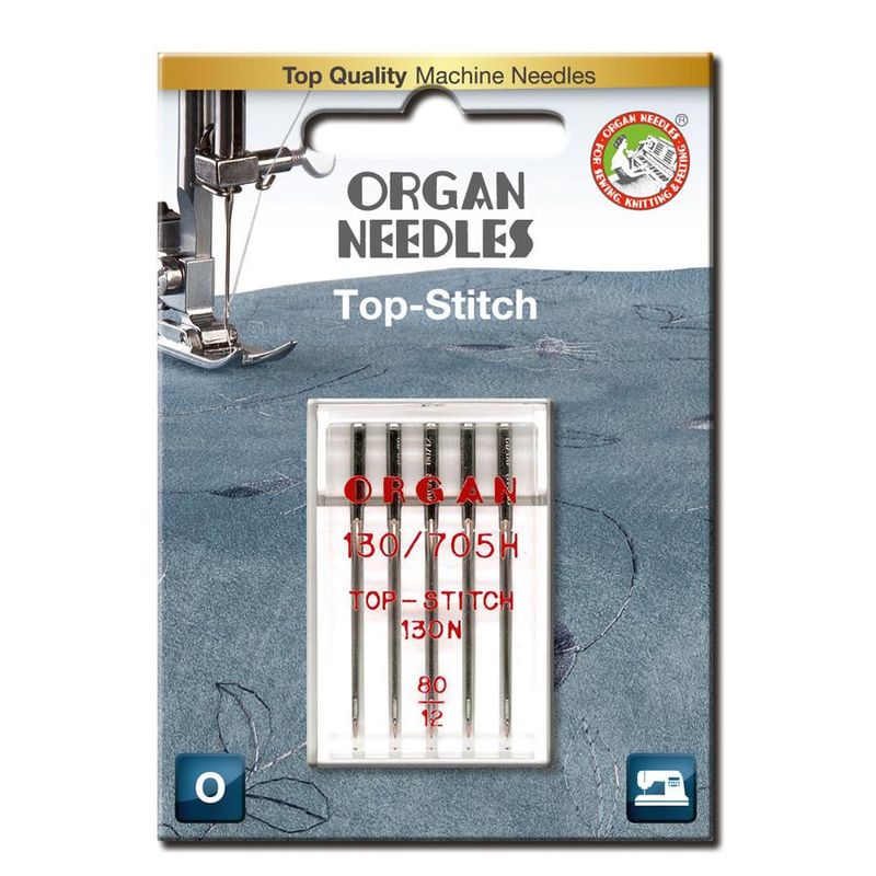 Organ Topstitchnål #80 5pk