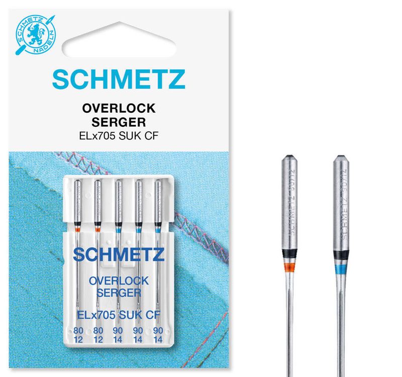 Schmetz Elx705 SUK CF 80/11-90/14 5pk (Overlock/Coverstitch)