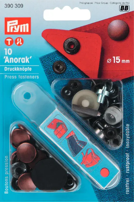 Hovedbilde Prym Knapper Anorakk Antikk/Kobber 15mm