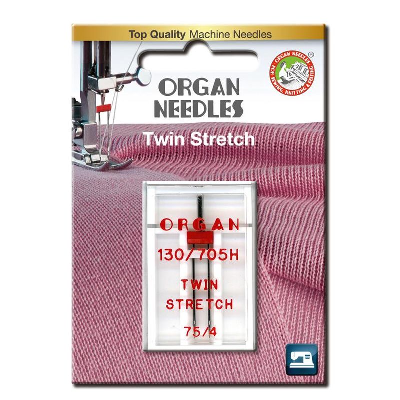 Organ Tvillingnål Stretch 4mm #75 1pk