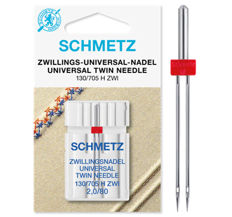 Schmetz Tvillingnål Universal 2,0mm #80 1pk