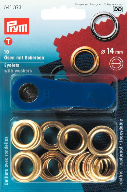 Hovedbilde Prym Maljer m/ skive Gull 14mm